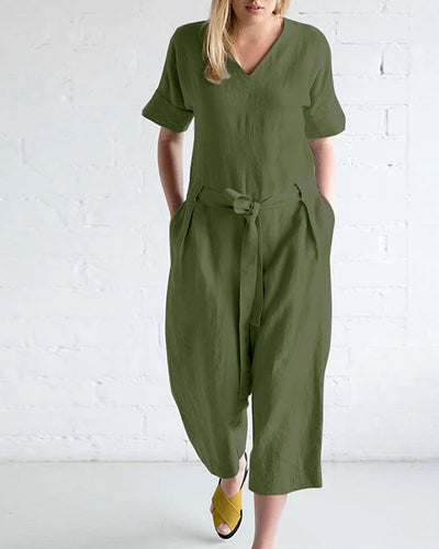 LUZZIA - Hochwertiger Leinen Jumpsuit