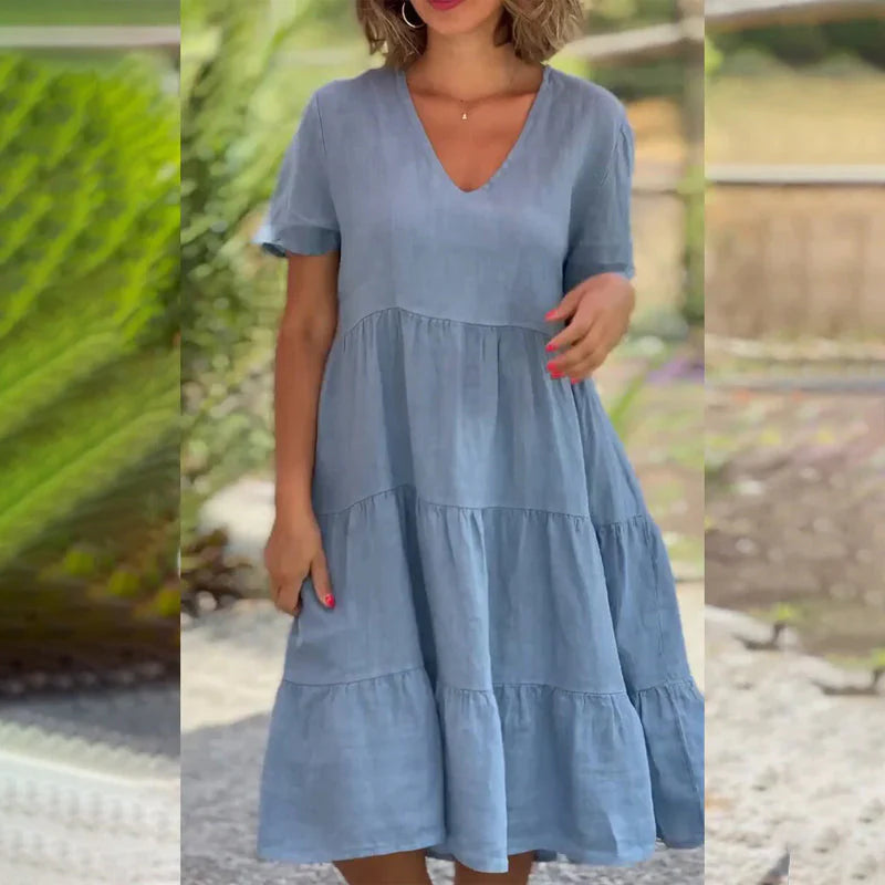 RUBINA - Stylisches Freizeitkleid in den aktuellen Trend-Farben für den Sommer