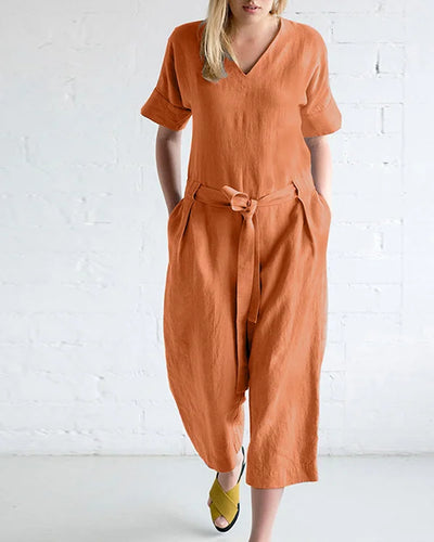 LUZZIA - Hochwertiger Leinen Jumpsuit