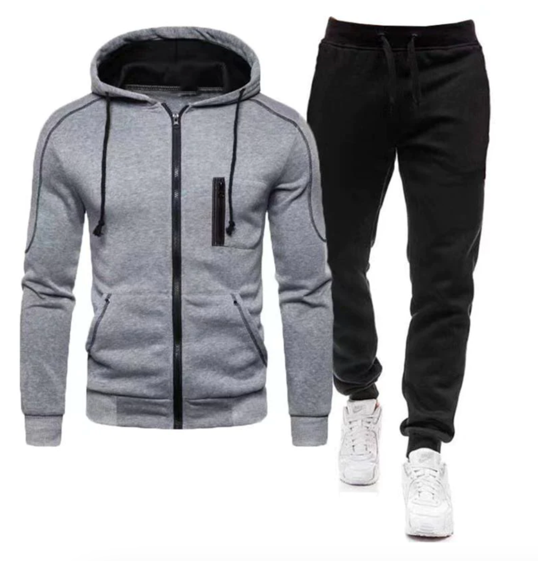 JONAZ - Trainingsanzugs-Set aus Hose und Jacke mit Zipper