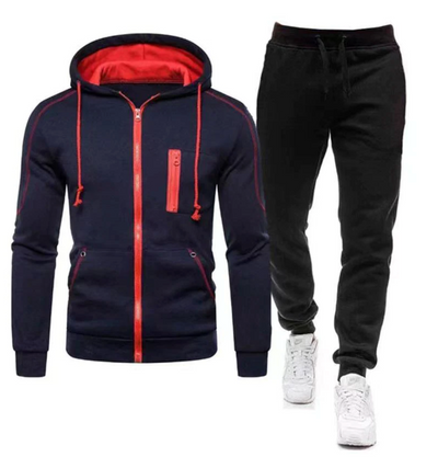 JONAZ - Trainingsanzugs-Set aus Hose und Jacke mit Zipper