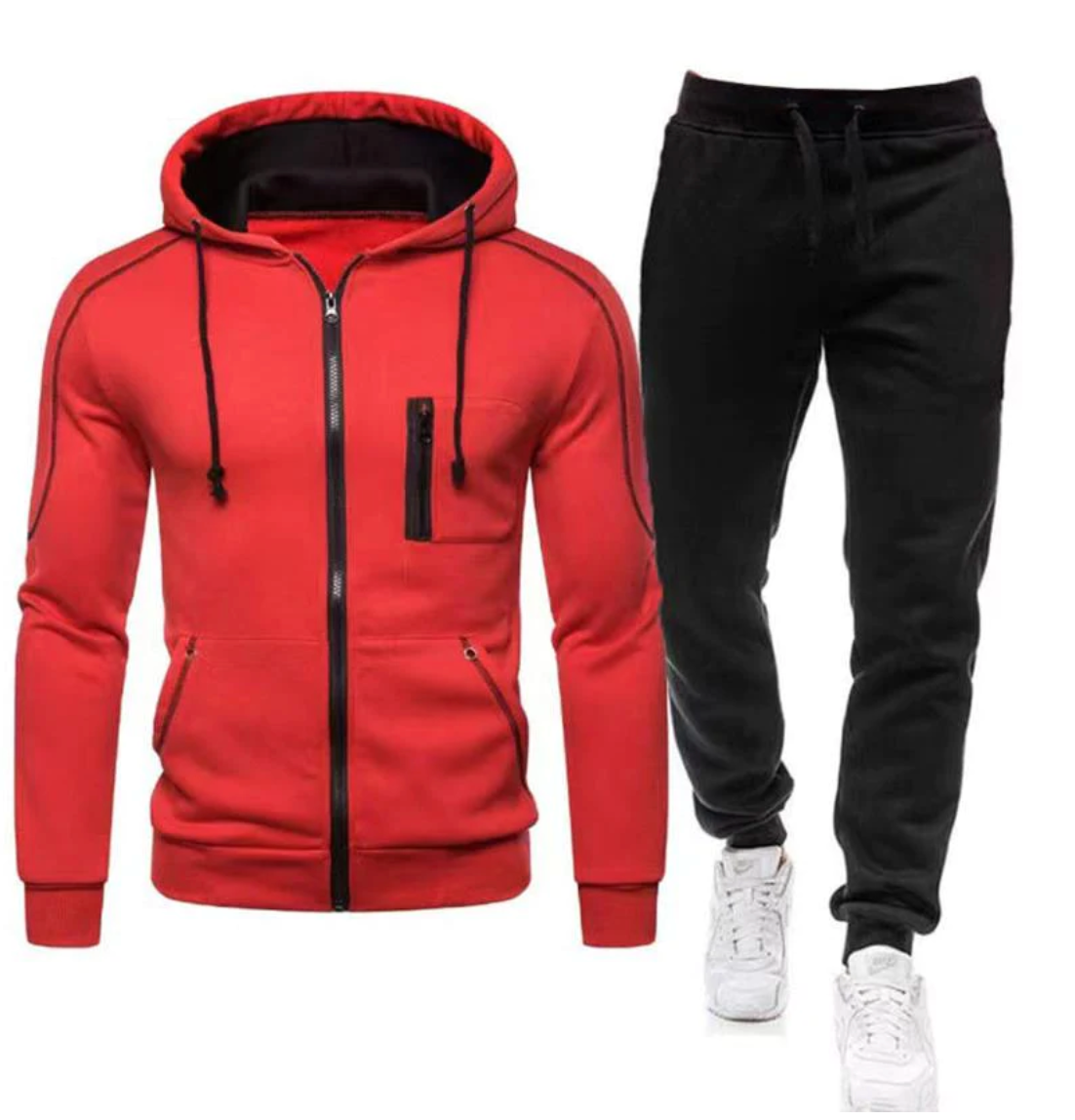 JONAZ - Trainingsanzugs-Set aus Hose und Jacke mit Zipper