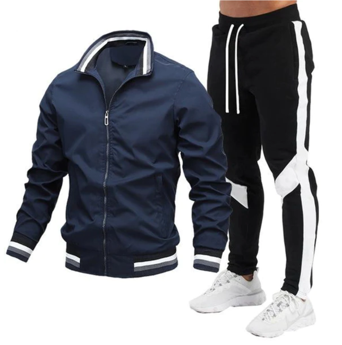 MIKEY - Trainingsanzugs-Set aus Hose und Jacke mit Zipper