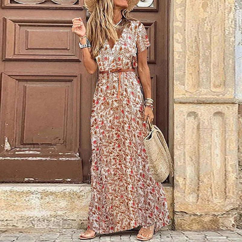 BONIA - Langes Maxi Kleid im Boho-Stil