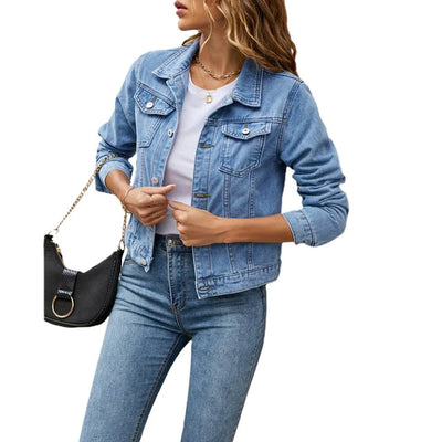 Alia - Lässige Jacke im Denim-Look für Frauen