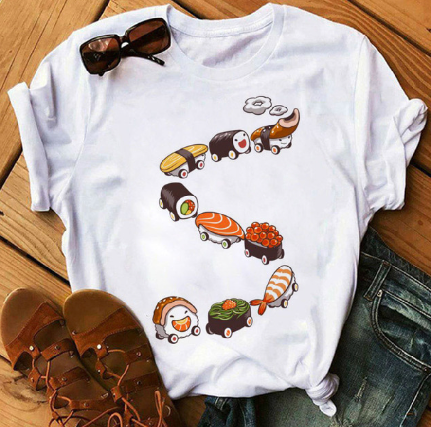 SUSHI SHIRT- Modisches T-Shirt mit einzigartigen Designs